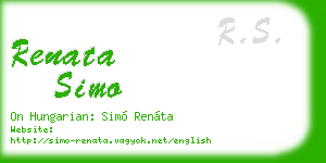 renata simo business card